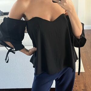 DO+BE strapless black top